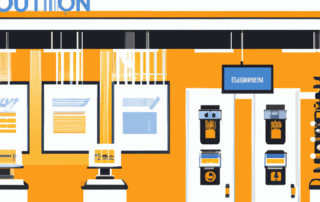 Illustration of Retail Automation Software in a Modern Store