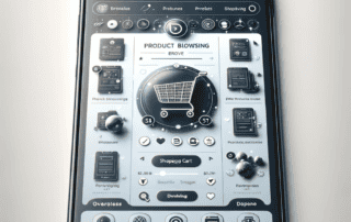 Progressive Web App Interface on a Digital Device Showcasing Retail Integration