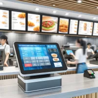 Advanced POS system in a busy fast food restaurant
