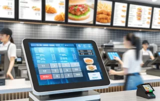 Advanced POS system in a busy fast food restaurant