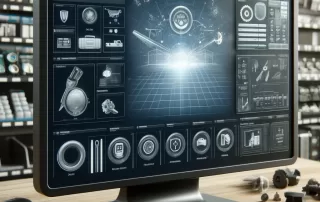 Advanced hardware store POS system displayed on a digital screen