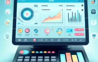POS system software interface showing various features.