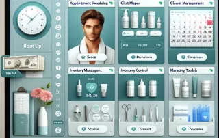 Medical Spa Software Dashboard Showing Appointment Scheduling and Client Management Features