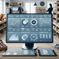 Retail management software dashboard improving small business efficiency