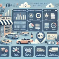 Vape shop software dashboard showing inventory and sales management features