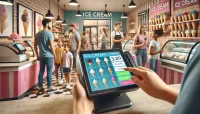 Ice cream shop POS system enhancing customer service