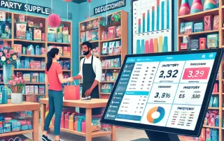 Party Supply Store Software streamlining inventory and enhancing customer satisfaction.
