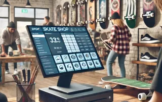 Skate shop software POS system in action