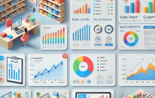 Screenshot of Stationery Store Software dashboard showing inventory and sales analytics