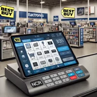 Best Buy POS system with NCR technology enhancing checkout efficiency and customer experience.