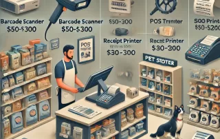 POS system costs for pet stores in 2024, featuring inventory management, CRM, and loyalty programs.