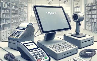 Square POS hardware setup guide for retail, restaurants, and salons.