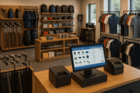 Retail golf shop with modern layout and POS management software system