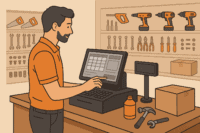 POS dashboard and staff performance chart helping save a failing hardware store